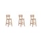 Manhattan Comfort Versailles Counter Stool and Natural Cane - Set of 3